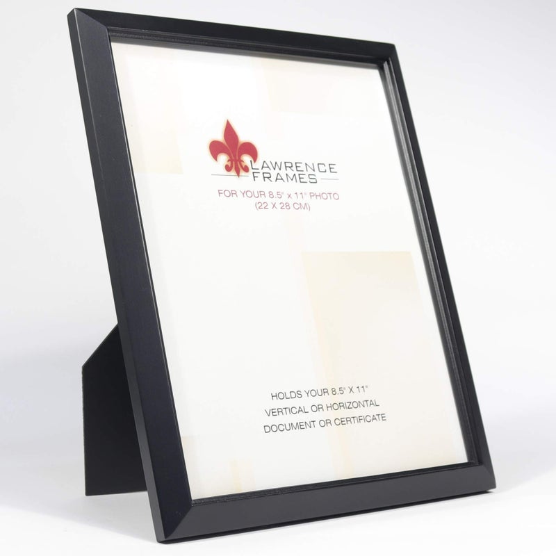 Lawrence Frames 8.5x11 Black Wood Certificate Estero Picture Frame - Image 3